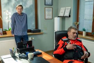 Na sygnale odc. 729. Wiktor Banach (Wojciech Kuliński), terapeuta Stefan Nowak (Sebastian Konrad)