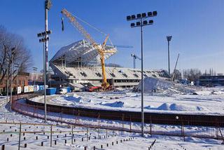 Stadion miejski w Rzeszowie - trybuny w budowie 