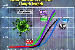 Koronawirus - 17.04.2020 - zobacz najnowsze wykresy