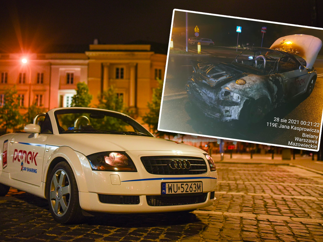 Sportowe Audi wytrzymało w carsharingu JEDEN dzień. Spłonęło przez prędkość?