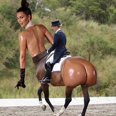 Gigantyczna pupa Kim Kardashian rozbawiła internautów