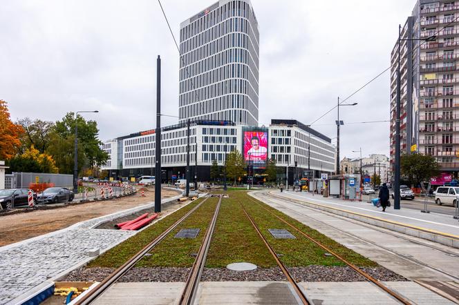 Budowa tramwaju do Wilanowa, październik 2023
