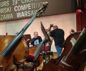 Przygotowania do koncertu inauguracyjnego XIX Konkursu Chopinowskiego