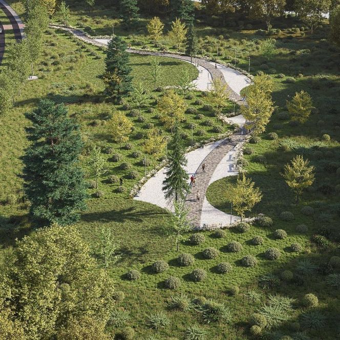 Nowy park na Osiedlu Na Stoku w Kielcach - wizualizacje