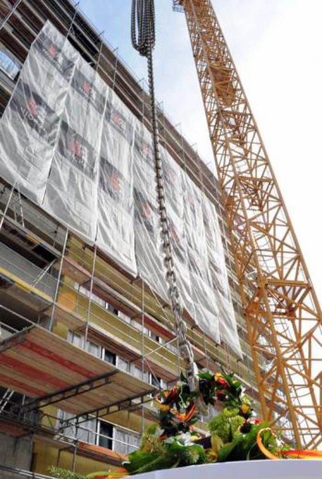 Apartamenty Górczyn w Poznaniu. Na inwestycji zawisła wiecha
