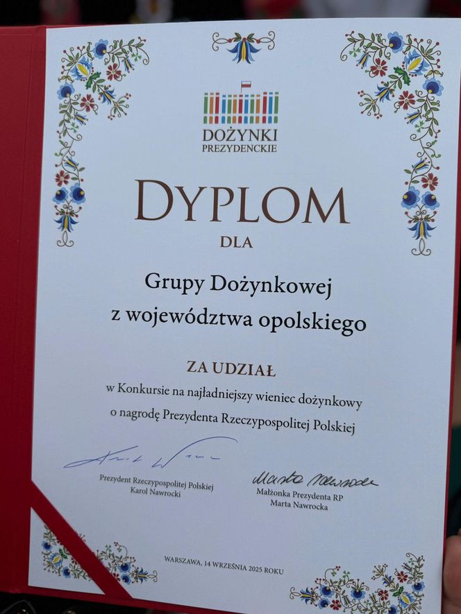 Koło Gospodyń Wiejskich w Puszynie na Dożynkach Prezydenckich w Warszawie