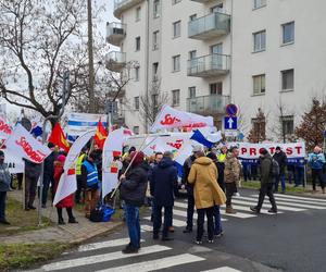 Protest pracowników wodociągowych w Poznaniu
