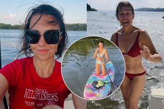 57-letnia Anna Popek wskoczyła w bikini i na SUP-a. Jeszcze się utopisz!