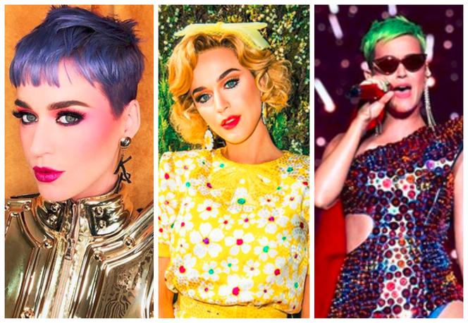 Katy Perry i jej kolorowe fryzury