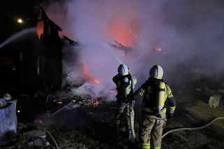 Pożar domu w Sieteszy.