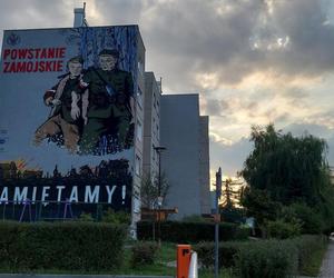Powstanie Zamojskie. Pamiętamy!. Kolorowy mural powstał na jednym z budynków zamojskiego osiedla 
