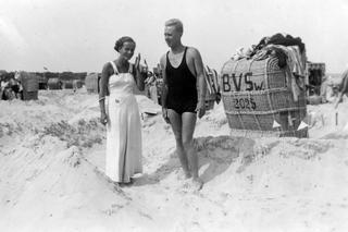 Plaża w Świnoujściu w 1932 roku