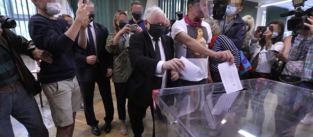 Wybory 2020 Jarosław Kaczyński zagłosował z sobowtórem