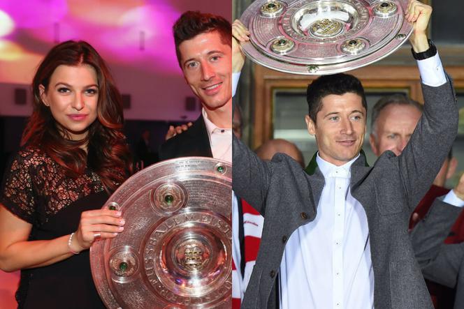 Robert Lewandowski i Anna Lewandowska na imprezie Bayernu