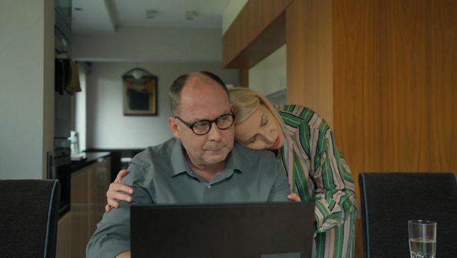 Barwy szczęścia, odcinek 3144. Marek (Marcin Perchuć), Olga (Dorota Łukasiewicz-Kwietniewska)