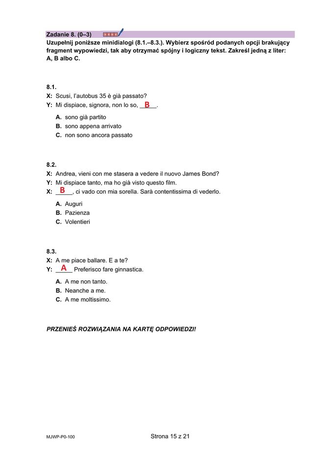 Matura 2025 włoski: ODPOWIEDZI do wszystkich zadań, gotowe rozwiązania matury z włoskiego - Formuła 2023 [7.05.2025]	