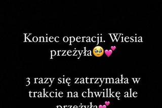 Zborowska i Wrona przekazali przerażające wieści. Podczas operacji Wiesi doszło do komplikacji. Zatrzymała się...