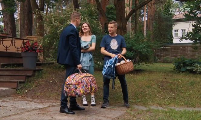 M jak miłość odc 1614. Piotrek (Marcin Mroczek), Franka (Dominika Kachlik), Paweł (Rafał Mroczek)