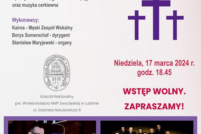 Wieczory muzyczne w Kościele Pobrygidkowskim - plakat koncertu