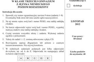 EGZAMIN GIMNAZJALNY 2013 język niemiecki: Przygotuj się do egzaminu z Se.pl