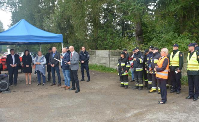 Akcja profilaktyczna "Bezpieczny przejazd" w Koszewnicy w gminie Kotuń w 2021 roku