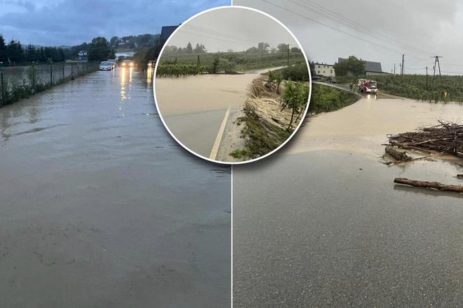 Intensywne deszcze nad Małopolską. Zalane ulice i masa podtopień. Strażacy wyjeżdżali co chwilę [ZDJĘCIA]. 