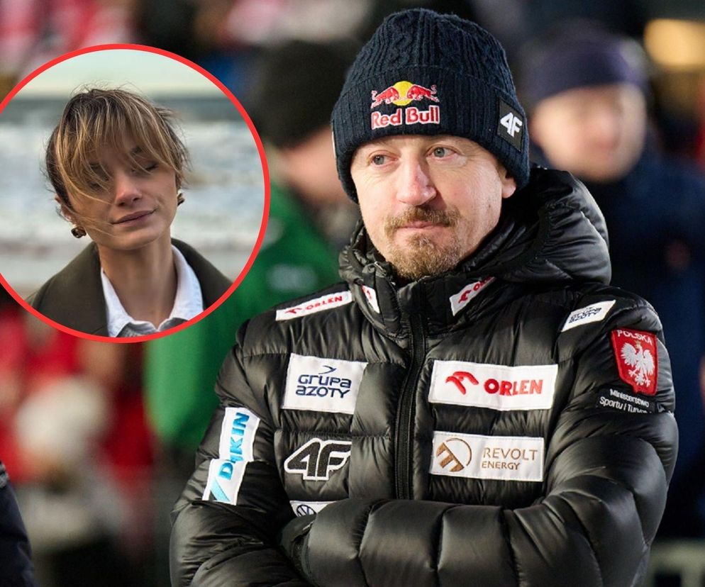 Adam Małysz i jego córka Karolina