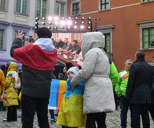 Wystąpienie Wołodymyra Zełenskiego na Zamku Królewskim w Warszawie