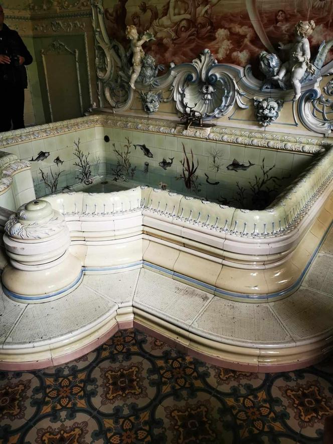 Zabytkowa łazienka w pałacu