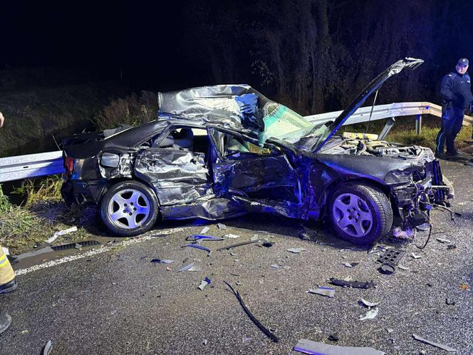 Wypadek na trasie Siedlce - Łuków, kierowca ranny