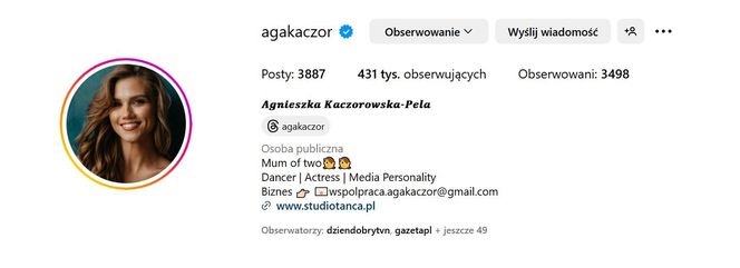 Agnieszka Kaczorowska Instagram