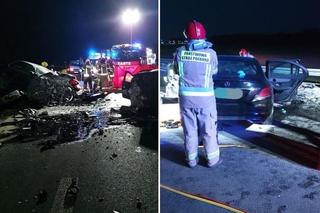 Dwóch kierowców zginęło, pasażer walczy o życie. Straszny wypadek na obwodnicy Wrocławia
