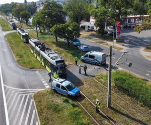 Wypadek radiowozu i tramwaju. Policjanci z Gorzowa w szpitalu