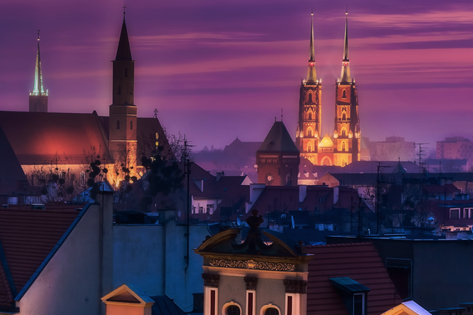 Piękny wieczór we Wrocławiu