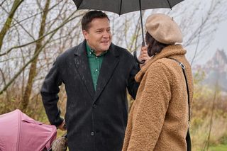 Na Wspólnej odc. 3983. Klaudia (Justyna Karłowska), Michał (Robert Kudelski)