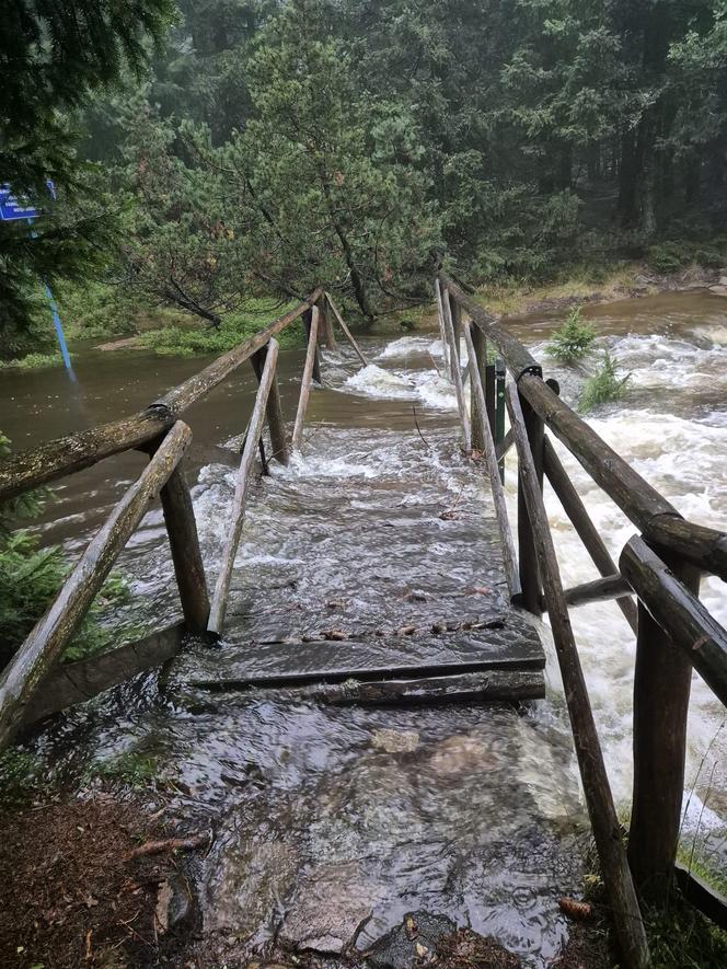 Karkonosze zamknięte! Śnieg i zadymka, niżej lawiny z błota i kamieni