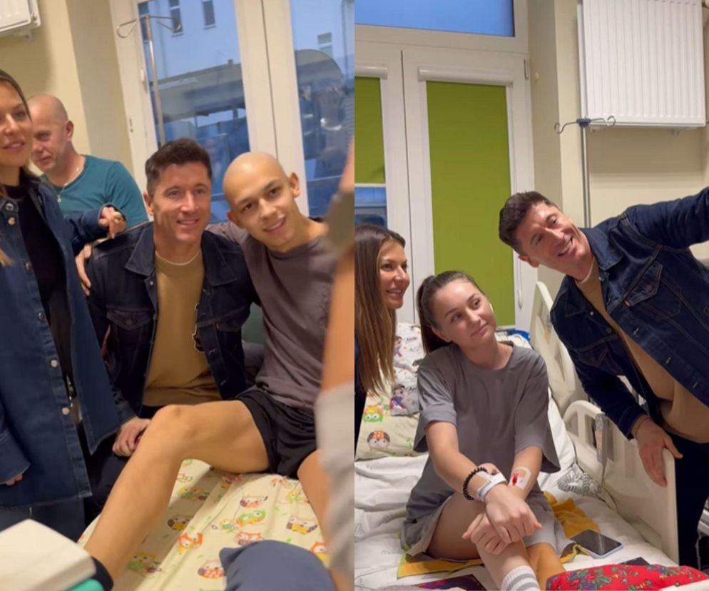 Robert Lewandowski odwiedził Klinikę Onkologiczną. Trzymajcie się nadziei
