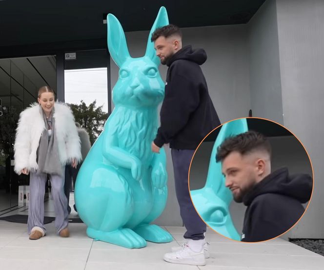 Andziaks przegięła z dekoracjami na Wielkanoc - zając na sterydach i gigantyczne jajka! "Czuję zażenowanie"