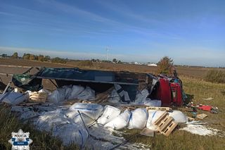 Zderzenie trzech ciężarówek w powiecie płockim