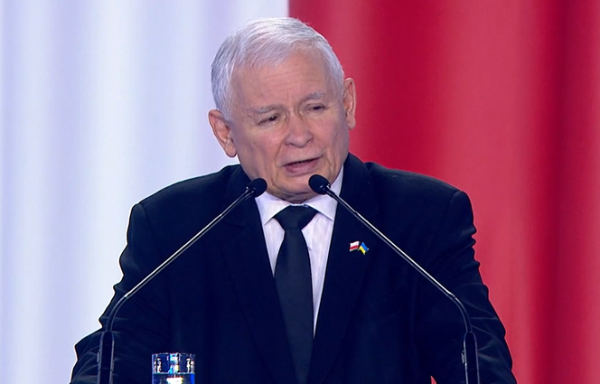 Kaczyński na konwencji PiS