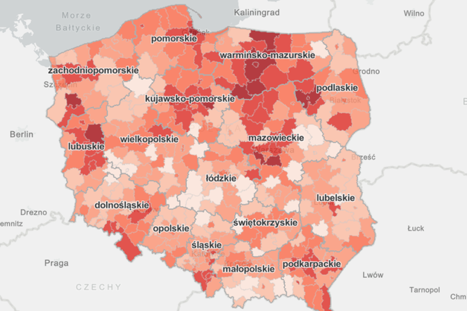 Olsztyn w strefie czerwonej