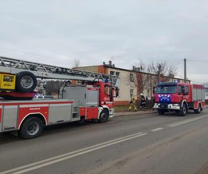 Pożar budynku socjalnego w Starachowicach