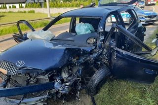 Wypadek motocyklisty - Wola Jechowa