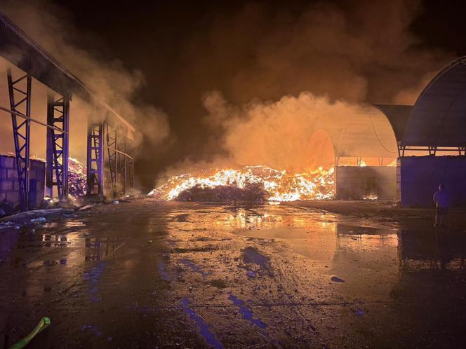 Pożar firmy Widrex w Koniecpolu