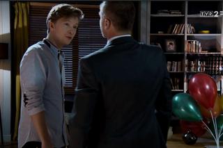 M jak miłość odc. 1442. Łukasz (Jakub Józefowicz), Andrzej Budzyński (Krystian Wieczorek)