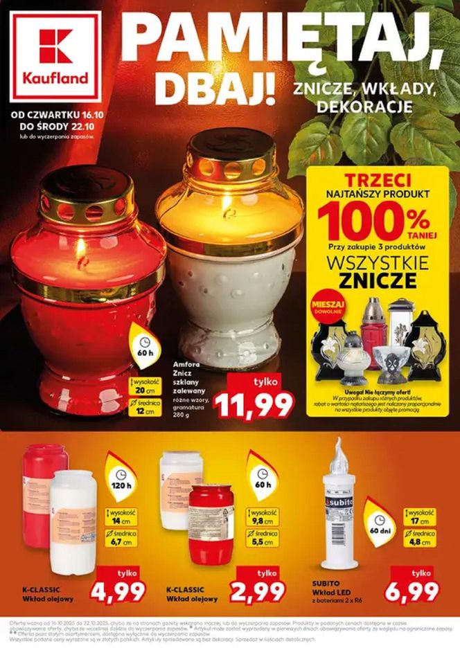Ceny zniczy - Kaufland