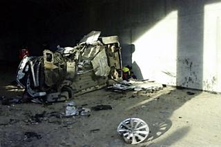 Wypadek na A1 w Łęgu. Kierowca i pasażerka zginęli