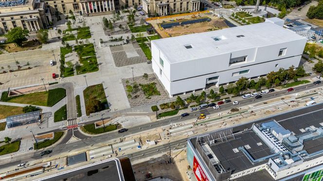 Remont torów tramwajowych na ulicy Marszałkowskiej w Warszawie
