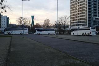 Protest przewoźników autokarowych w Bydgoszczy