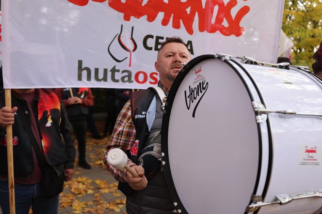 Protest hutników w Warszawie (23.10.2024)